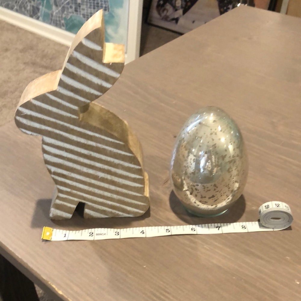 Easter/spring decor. Wooden bunny and egg